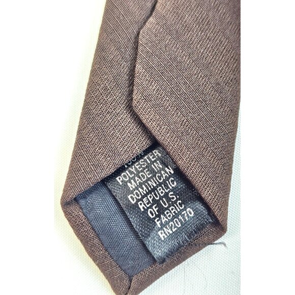 Vintage Ketch Brown Polyester Mens Tie Made In Dominican Republic - Picture 2 of 5